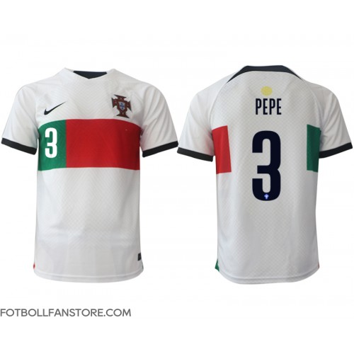 Portugal Pepe #3 Borta matchtröja VM 2022 Kortärmad Billigt